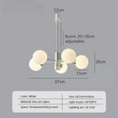 Nordic Designer Multi Head Glass Led Chandelier Hanging Light for Bedroom Living Room Dining Room from Ljojo