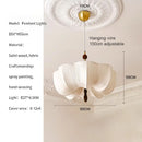 Wabi Sabi Pleated Fabric Led Ceiling Chandelier Medieval Retro Bedroom Pendant Light by Ljojo