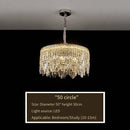 Gold Starry Crystal Chandelier for Villa Attic Bedroom - Ljojo Luxe Hanging Lamp