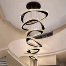 Ljojo Luxury Crystal Chandelier for Living Room - Modern Statement Pendant Light Fixture