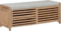 Ljojo™ Shoe Bench with Cushioned Seat, 2 Drawers, Slatted Shelf