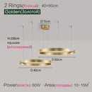 Ljojo LED Round Ring Chandelier for Dining and Living Room