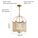 French Crystal Chandelier Retro Designer Art Ljojo Pendant Light for Bedroom Living Dining Room