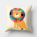 Ljojo Lion Tiger Head Pillowcase for Home Decor - Soft and Stylish Animal Cushion Cover