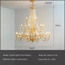 European Living Room Gold Crystal Chandelier Luxury Pearl Pendant Lights by Ljojo