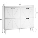 Ljojo™ Farmhouse Shoe Cabinet with 4 Drawers: Stylish Entryway Storage