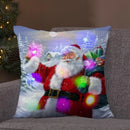 Ljojo LED Retro Santa Christmas Lights Pillowcase Home Decor 45x45