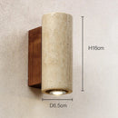 Travertine Sconce Light Hardwired With E27 Bulb for Bedroom Living Room by Ljojo