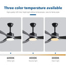 Ljojo 52" DC Motor Ceiling Fan with Remote Control and LED Light
