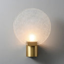 Italian Minimalist Copper Round Wall Lamp Glass Light for Living Room Bedroom by Ljojo