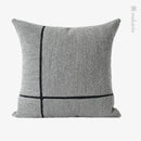 Ljojo Luxury Gray Black Stitching Bedside Cushion for Bedroom, Living Room, and Dining Room