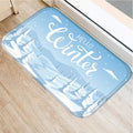 Christmas Snow Deer Pattern Printed Door Mat for Home Decor by Ljojo