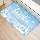 Christmas Snow Deer Pattern Printed Door Mat for Home Decor by Ljojo