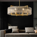 Ljojo Luxury Water Glass Chandelier: Modern LED Lighting Fixture for Home Decor