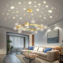 LED Iron Glass Chandelier Modern Creative Art Decor Home Lighting Fixtures Ljojo