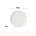 Ljojo Matte Ceramic Ripple Plate - Specialty Tableware for Snacks, Sushi, and Desserts