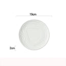 Ljojo Matte Ceramic Ripple Plate - Specialty Tableware for Snacks, Sushi, and Desserts