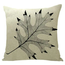 Ljojo Maple Leaf Print Linen Pillowcase for Home Decor and Sofa Comfort