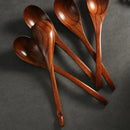 Ljojo Long Handle Wooden Rice Spoon for Noodles, Soup & Everyday Use