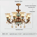 European-Style Luxurious Chandelier Living Room Lamp Crystal Retro Resin Grand Dining Ljojo