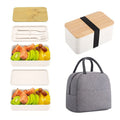 Ljojo Stackable Bento Lunch Box Set with Insulated Bag
