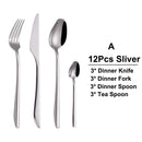 Ljojo 21-Piece Stainless Steel Cutlery Set - Mirror Finish Elegant Tableware