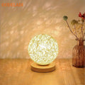 Wabi-sabi Rattan Twine LED Table Lamp Hand Knitted Chandelier by Ljojo
