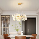 Ljojo Modern Lotus Leaf Ceramics Chandelier Hanging Pendant Lights Home Decor
