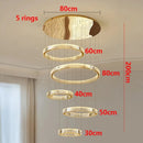 Ljojo Luxury Crystal Chandelier Pendant Light Gold Chrome Finish Modern Living Room Lighting