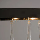 Large Silver Modern Rectangle Crystal Chandelier Dining Room Living Room Ljojo
