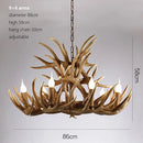 Medieval Wood Branch LED Pendant Chandelier - Stylish Hand-Knitted Design for Home Decor