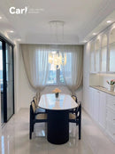 Ljojo Ribbon Light Luxury Glass Chandelier for High-end Staircase Designer Atmosphere
