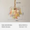 Luxury Colorful Glass E14 Pendant Lights Retro Art Chandeliers by Ljojo