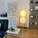 Ljojo LED Floor Lamp Chrome Metal Living Room White Acrylic Ball Art Deco