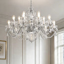 French Chandelier Europe Villa Candle E14 Pendant Light Luxury Chrome for Ljojo