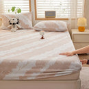 Ljojo 2025 Warm Fleece Fitted Sheet Set, Cozy Mattress Cover & Pillowcase, 3D Flower Design