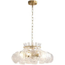 Ice Melting Flower Retro French Glass Chandelier - Luxury Bedroom Bedside Pendant Light
