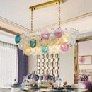 Glass Shade LED Chandelier | Modern Luxury Bedroom Living Room Decor Pendant Light by Ljojo