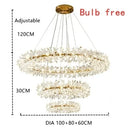 Ljojo Luxury Crystal LED Chandelier Circular Pendant Lamp - Modern Designer Lighting