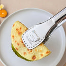 Ljojo Little Bear Pattern Stainless Steel BBQ Tongs - Non-Slip Grip, Multi-Use Utensil