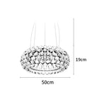 Ljojo Modern Acrylic LED Chandelier in Transparent Gold for Indoor Lighting