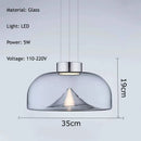 Ljojo Italian Designer Glass Pendant Light Chandelier for Dining Room Home Decor