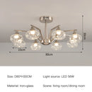Modern LED Glass Ball Chandelier Pendant Light for Home Decor by Ljojo