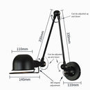 American Retro Adjustable Wall Lamp for Bedroom & Living Room by Ljojo - Nordic Indoor Lighting Sconces