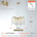 Modern Luxury Nano Electroplating K9 Crystal Tassel Chandelier - LED Living Room Decor by Ljojo
