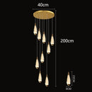 Ljojo LED Staircase Chandeliers: Modern Home Decor Pendant Light for Living Room