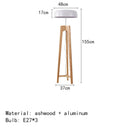 Ljojo Wabi-sabi Solid Wood LED Floor Lamp for Bedroom Home Decoration Chandelier