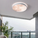 Ljojo Lunar LED Ceiling Light: Modern Circular Bedroom Lamp