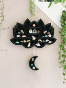 Ljojo™ Lotus Moon Butterfly Essential Oil Crystal Display Wall Shelf - Gothic Boho Home Decor