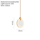 Minimalist Round Marble Pendant Light Modern Chandelier Ljojo